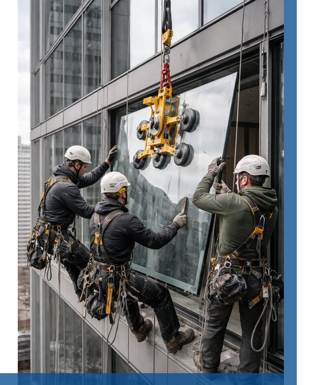 Фасадное остекление зданий под ключ в Североуральске от 10301 р. | ВЫСОТНИК-Сву