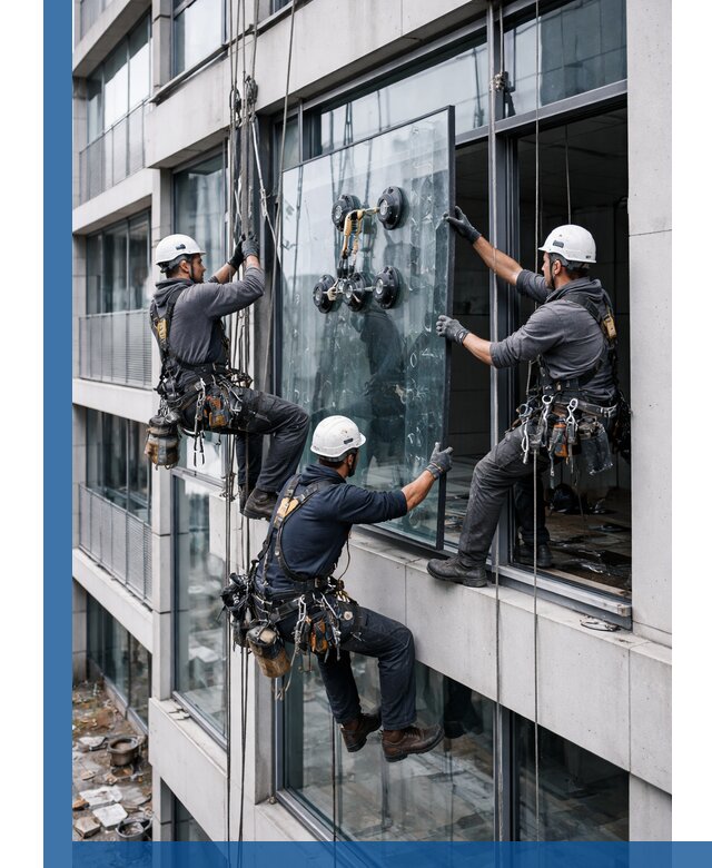 Фасадное остекление и монтаж витражей зданий в Североуральске под ключ