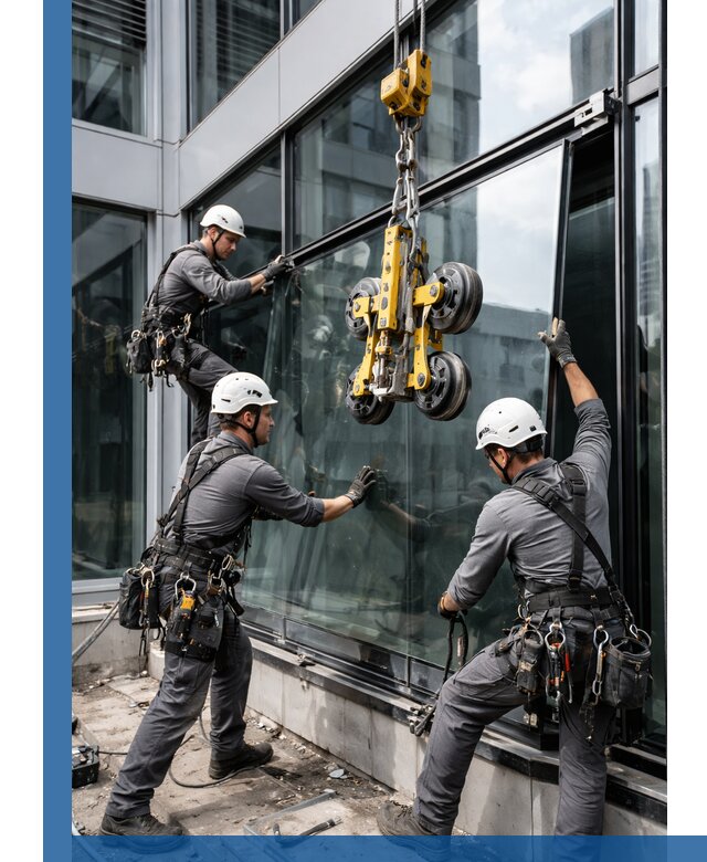 Структурное остекление фасадов в Североуральске монтаж и обслуживание