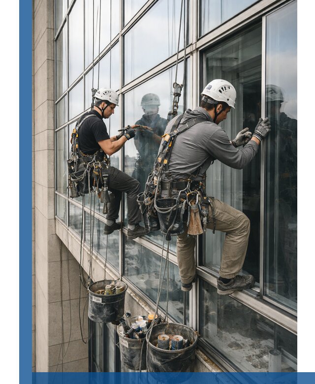 Ремонт витражных конструкций и фасадного остекления в Североуральске