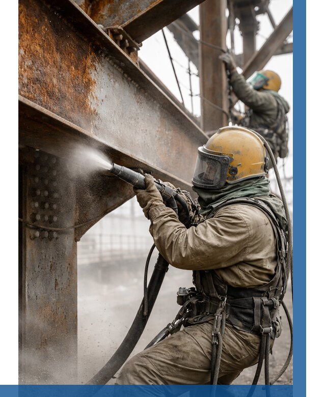 Пескоструйная очистка металлоконструкций в Североуральске по 618 р.  ВЫСОТНИК-Сву