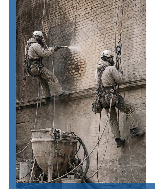 Пескоструйная очистка фасадов в Североуральске профессионально