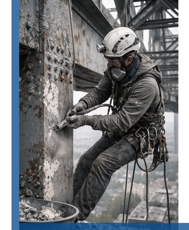 Удаление старой краски с металлических конструкций в Североуральске