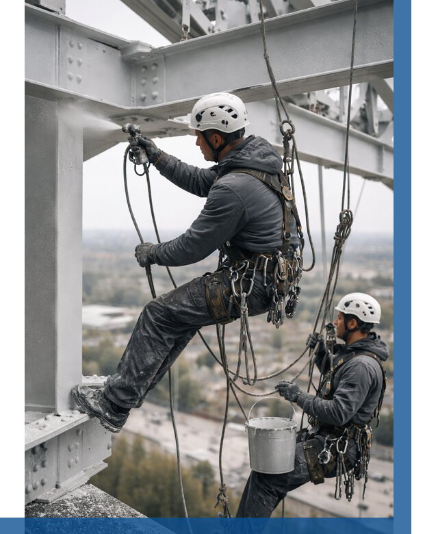 Покраска металлоконструкций на высоте в Североуральске 361 р |ВЫСОТНИК-Сву