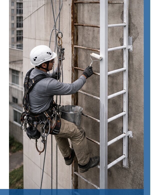 Покраска пожарных лестниц в Североуральске от 4635 р. | ВЫСОТНИК-Сву