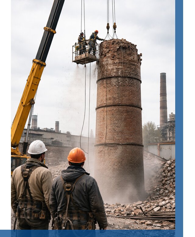 Демонтаж дымовой трубы в Североуральске от 92709 р. | ВЫСОТНИК-Сву, смета