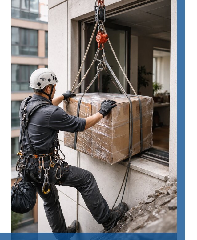 Подъем груза через окно в Североуральске от 4635 р. | ВЫСОТНИК-Сву