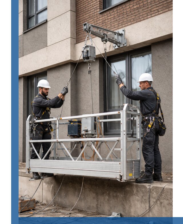 Монтаж и подъем фасадной люльки в Североуральске с гарантией безопасности