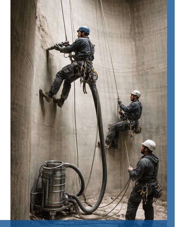 Зачистка силосов в Североуральске от 4635 р. Договор и смета ВЫСОТНИК-Сву