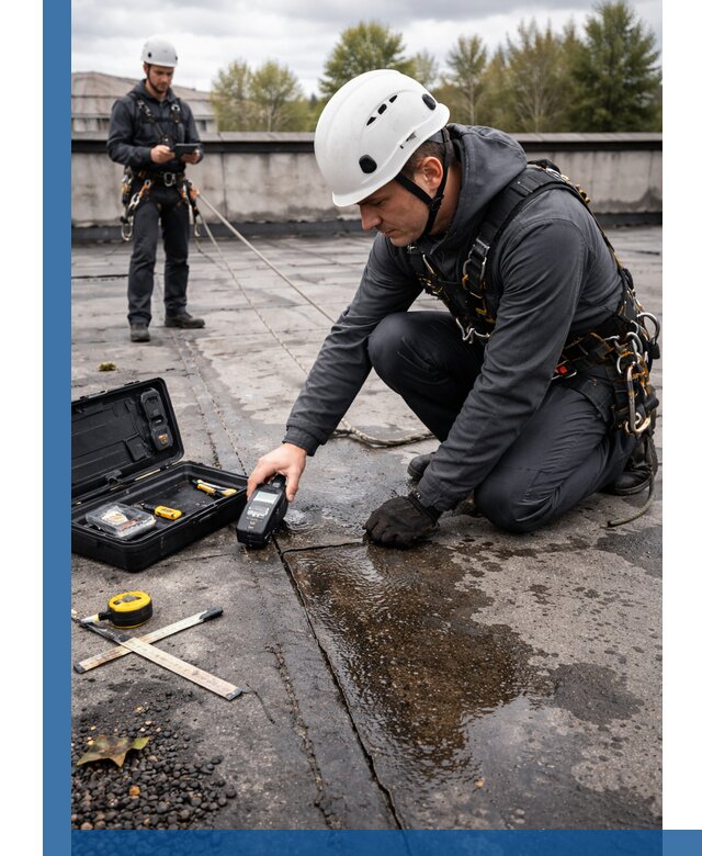 Обследование кровли на протечки и выявление дефектов в Североуральске