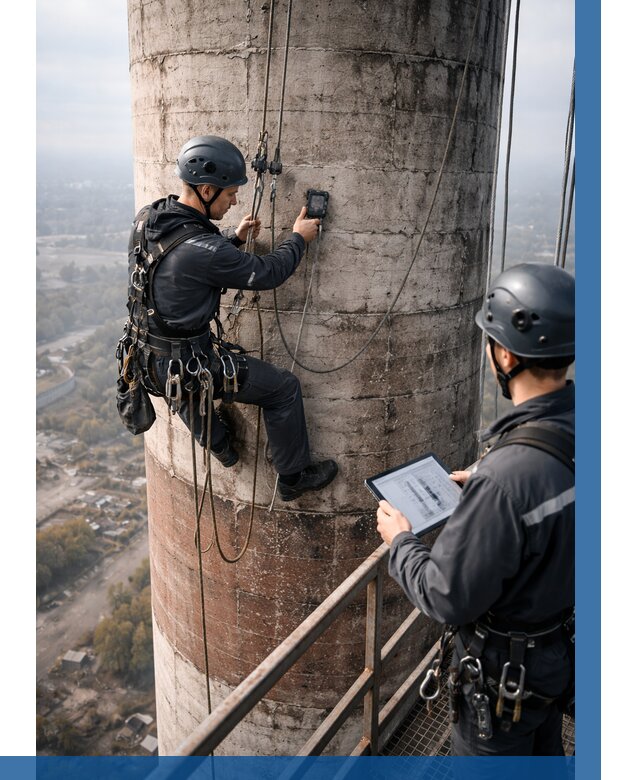 Обследование дымовой трубы в Североуральске от 8241 р. | ВЫСОТНИК-Сву