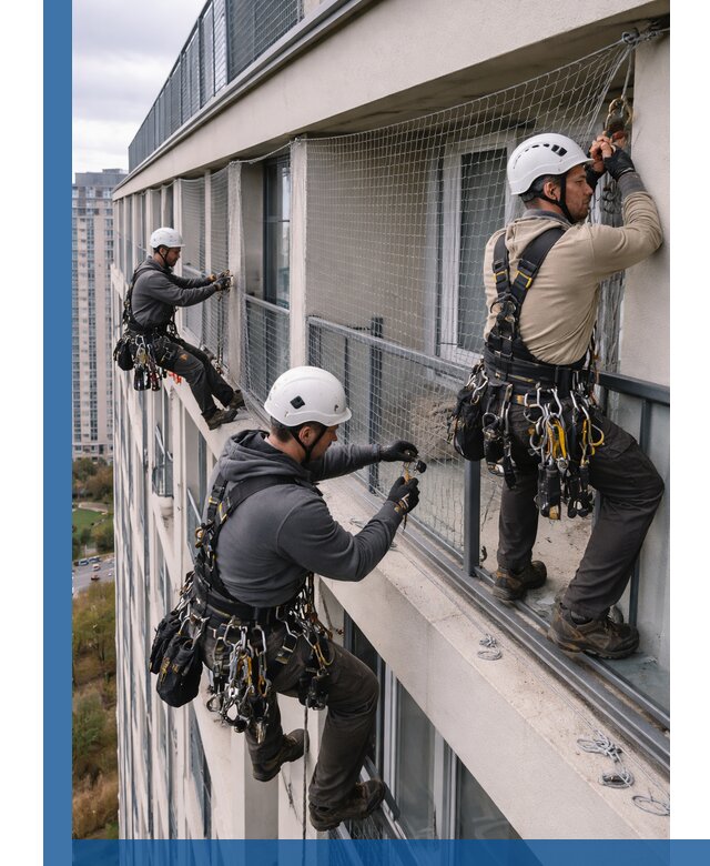 Профессиональный монтаж защитной сетки от птиц в Североуральске