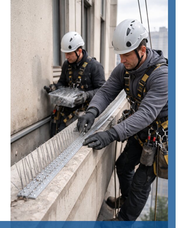 Установка шипов от птиц в Североуральске от 876 р. | ВЫСОТНИК-Сву