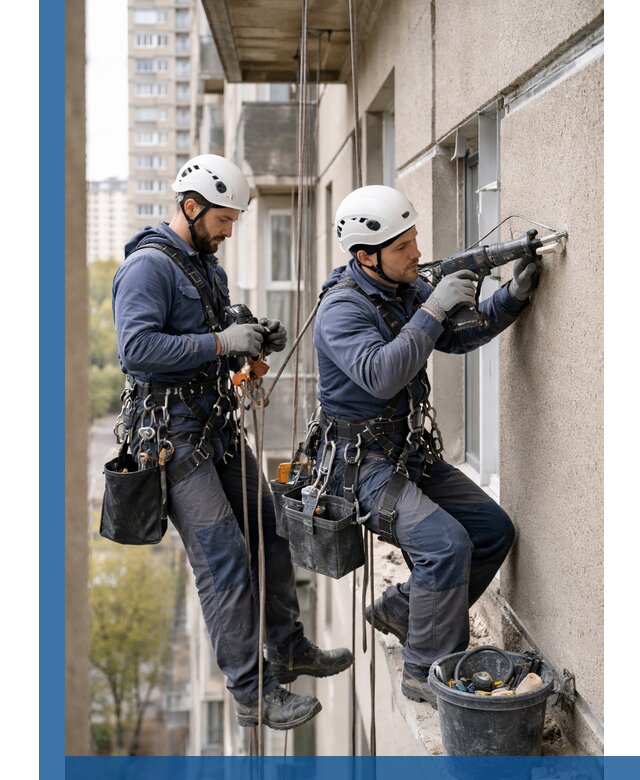 Промышленные альпинисты высотные работы и монтаж в Североуральске